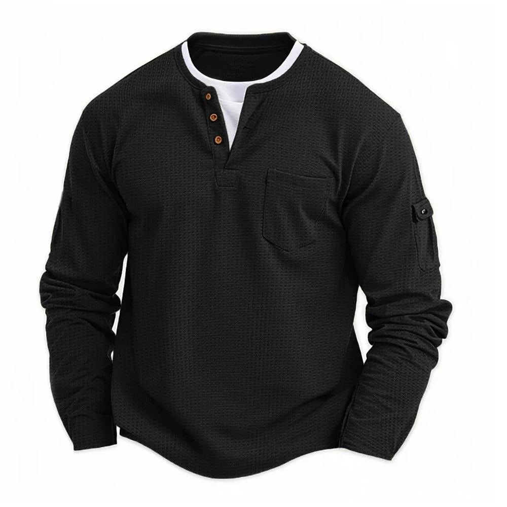 Neues langärmliges einfarbiges Hemd für Herren im Frühling und Herbst, bequemes Button-Down-modisches schmales Hemd mit Stehkragen S-2XL