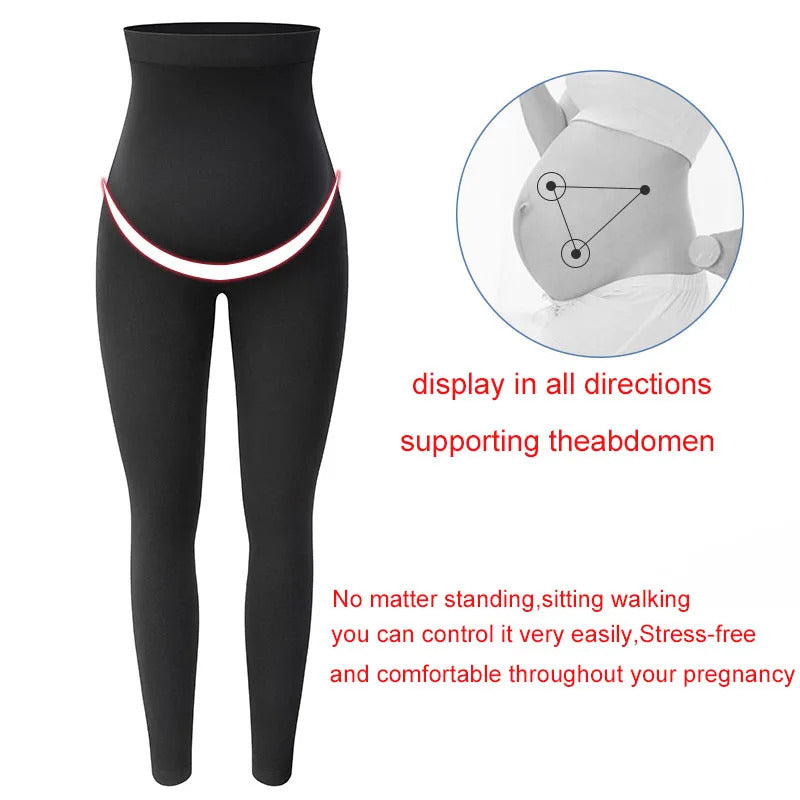 Elastische Hohe Taille Mutterschaft Leggings Dünne Für Schwangere Frauen Bauch Unterstützung Postpartale Leggins Body Shaper Fitness Hosen